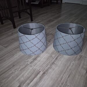 Elegant Gray and Brown Patterned Lampshade